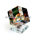 Elegant rotating cube crystal photo frame